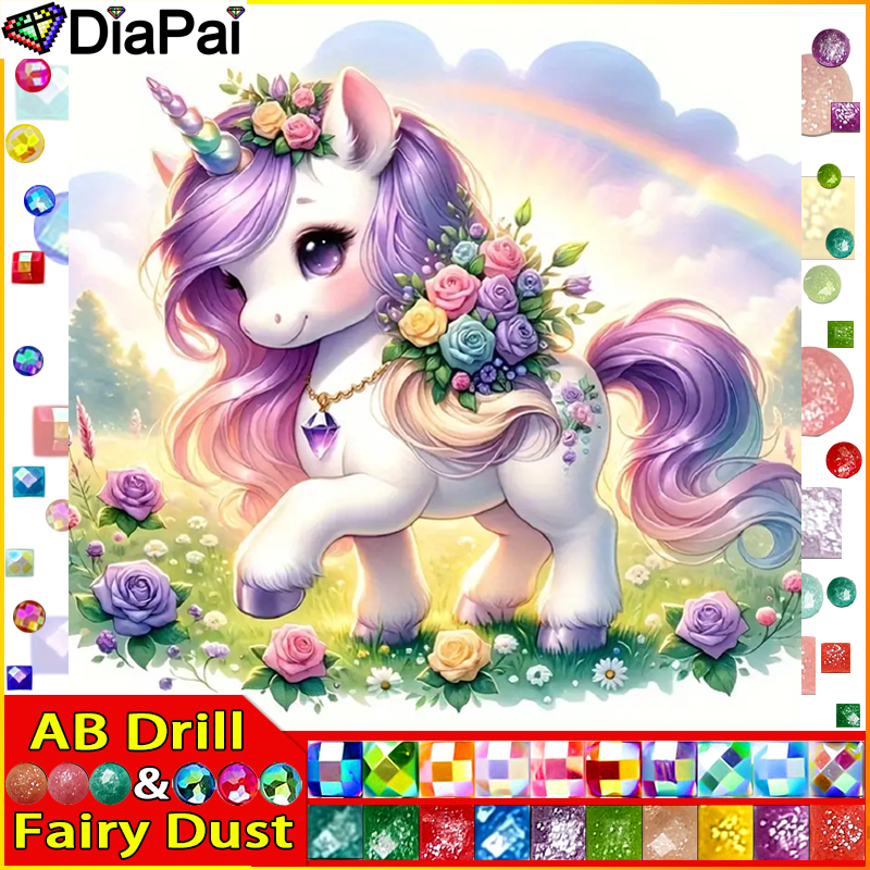 Embroidery Cross Stitch Patterns - DIAPAI Fairy Dust AB Full Diamond