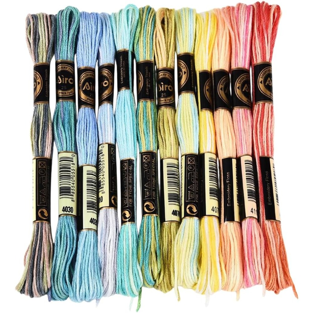 Embroidery Thread - 12 Skeins 105 Yards 6 Ply