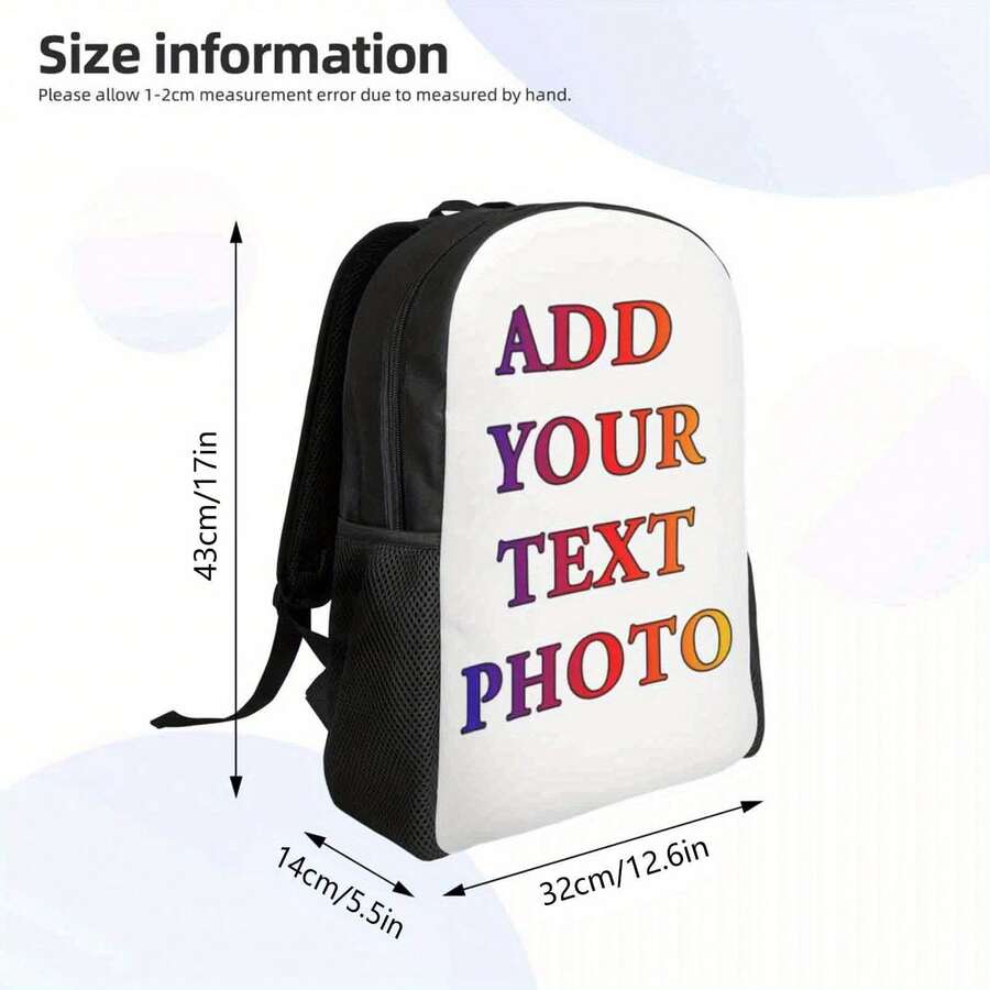 Embroidery Computer - Customizable Photo Backpack For Adults, Large