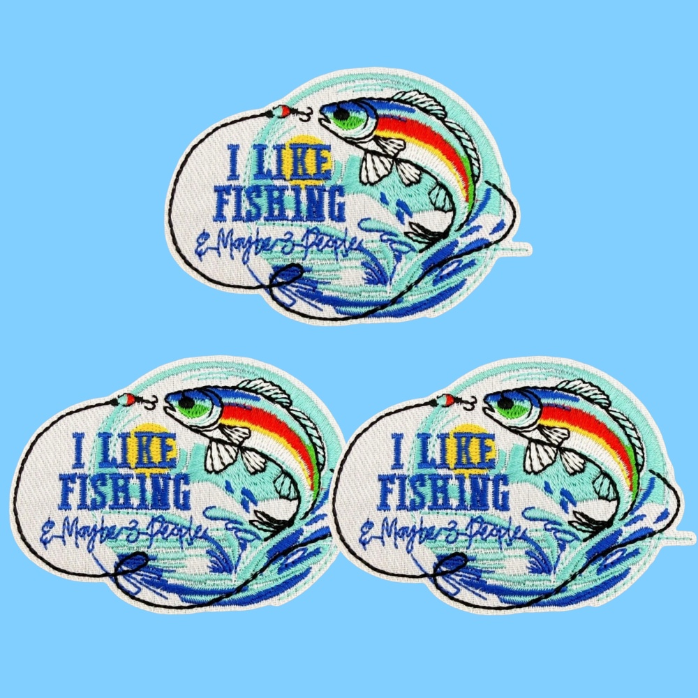 Embroidery Online Designs - Three-Piece Set of I Like Fishing