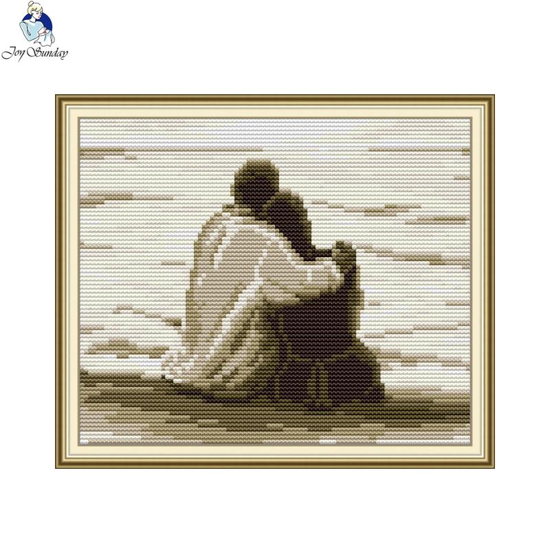 Embroidery Lovers - Seaside couple counted and stamped cross