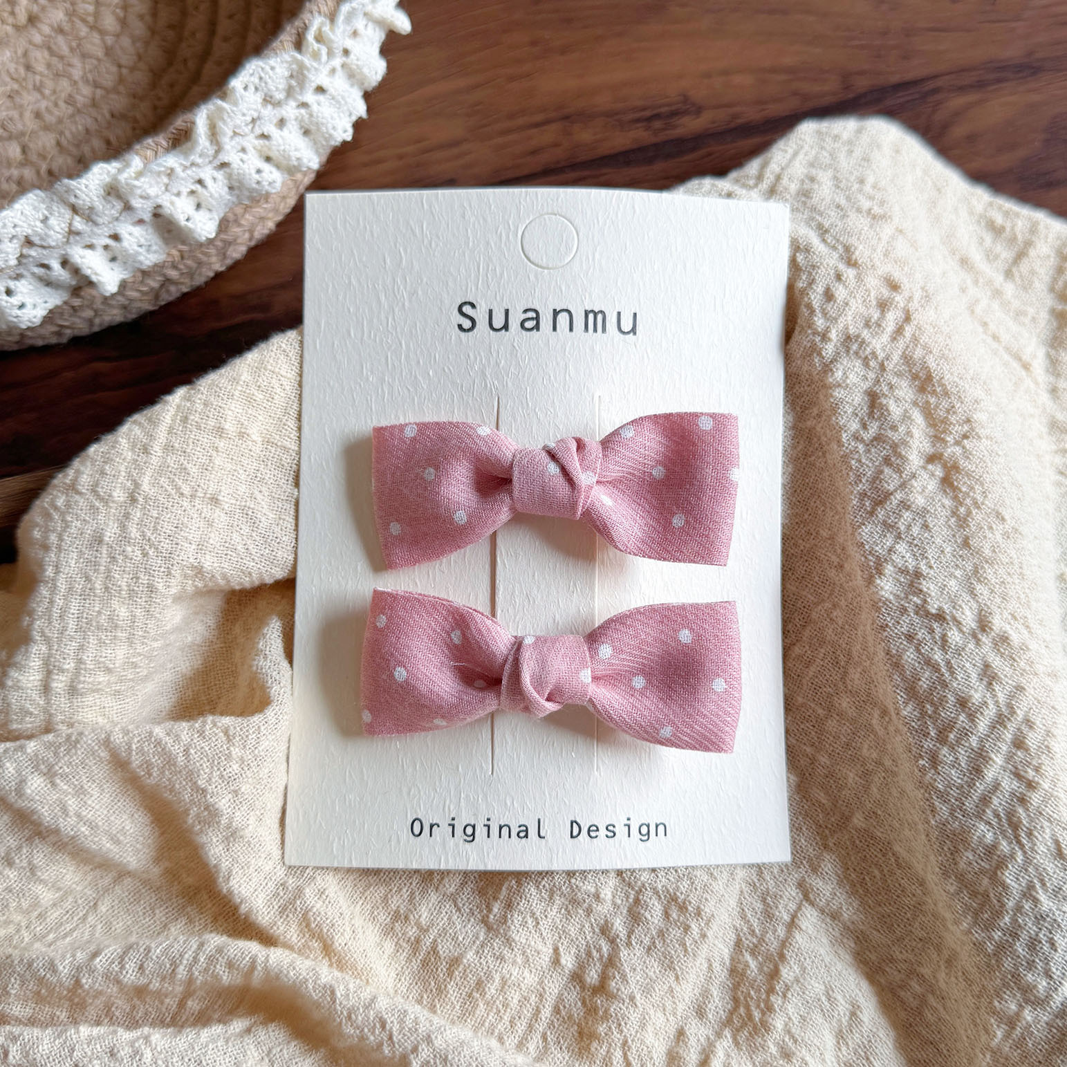 2pc Pink Embroidery Bow Baby H - Embroidery Organza 评论和价格