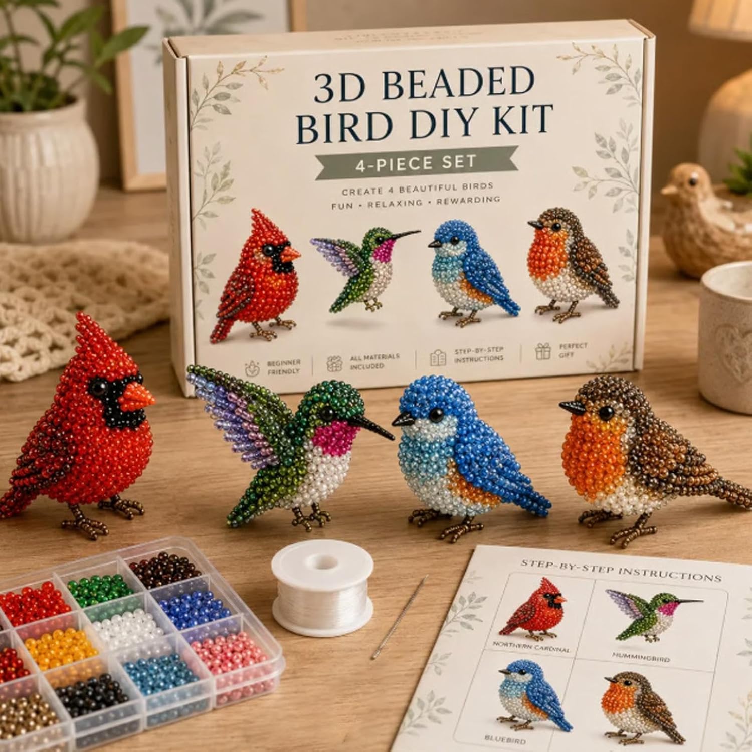 DIY 3D Animal Bead Embroidery  - Embroidery Whale 评论和价格
