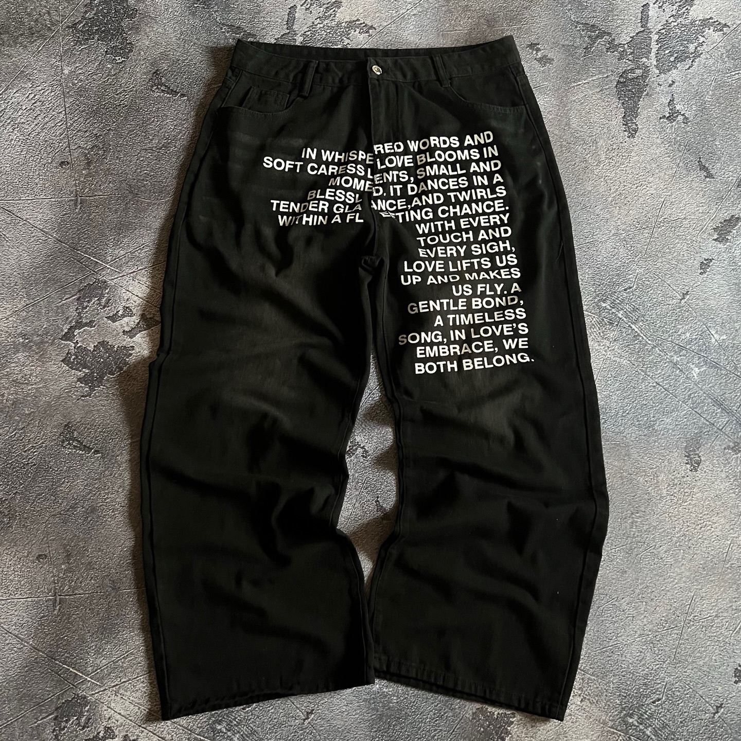 American Pattern Letter Jeans  - Embroidery Free Pattern 评论和价格