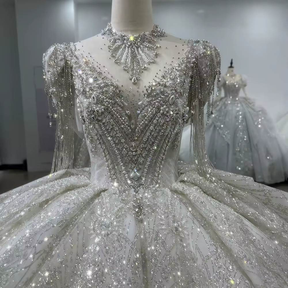 Bridal Wedding Dress Short Sle - Embroidery Organza 评论和价格