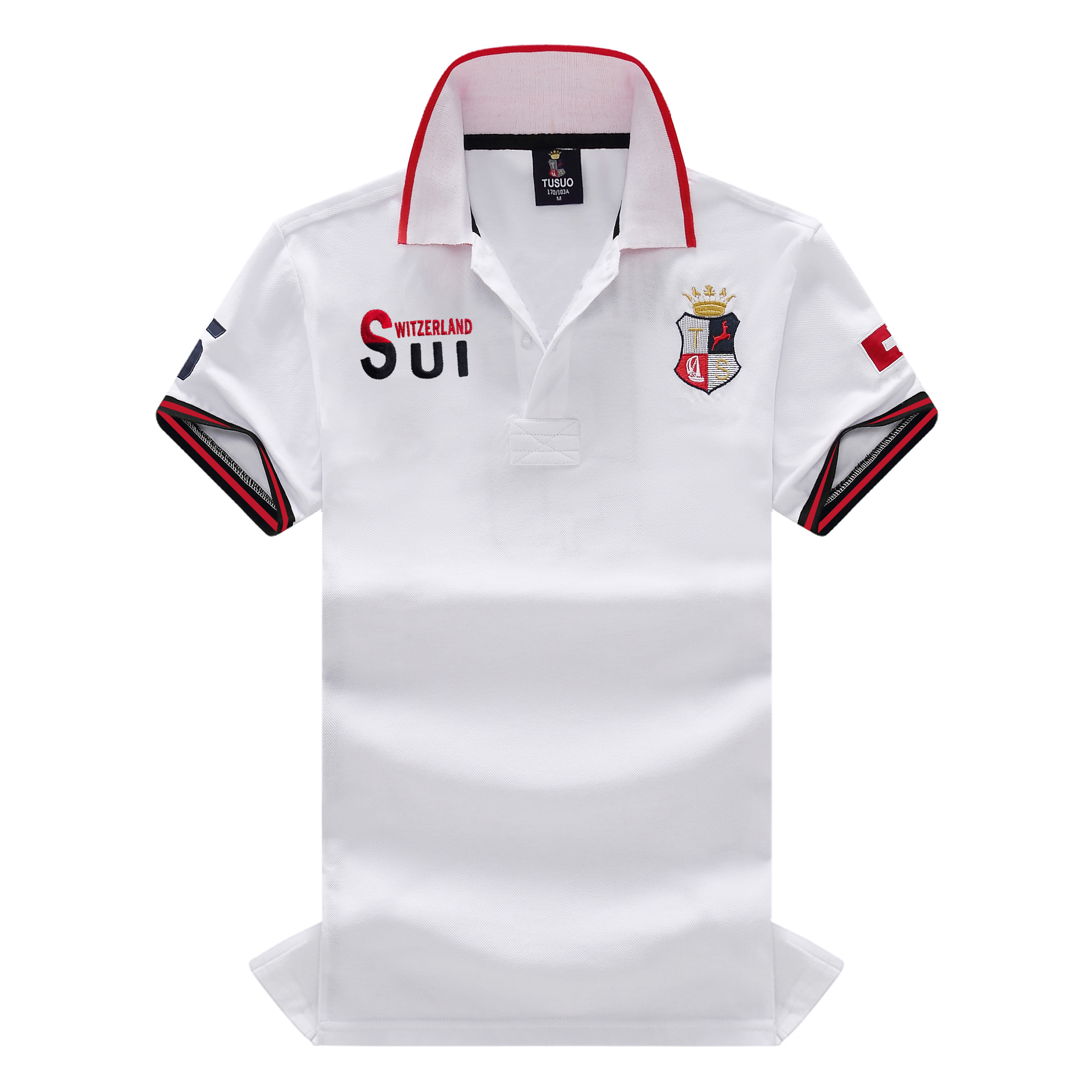 Men's Polo Shirt Classic Switz - Embroidery Cotton Shirt 评论和价格