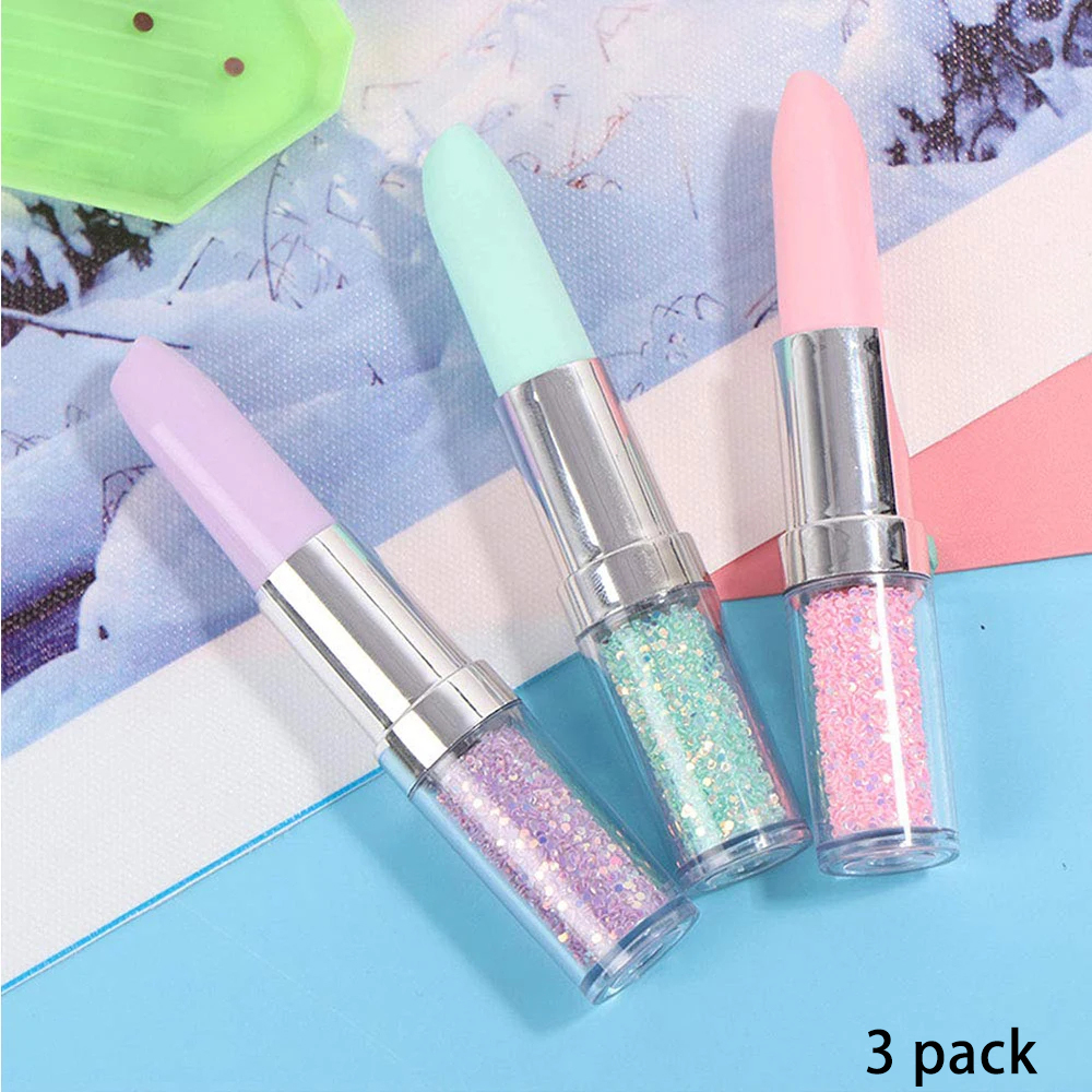 Lipstick Shape Diamond Paintin - Embroidery Handicraft 评论和价格