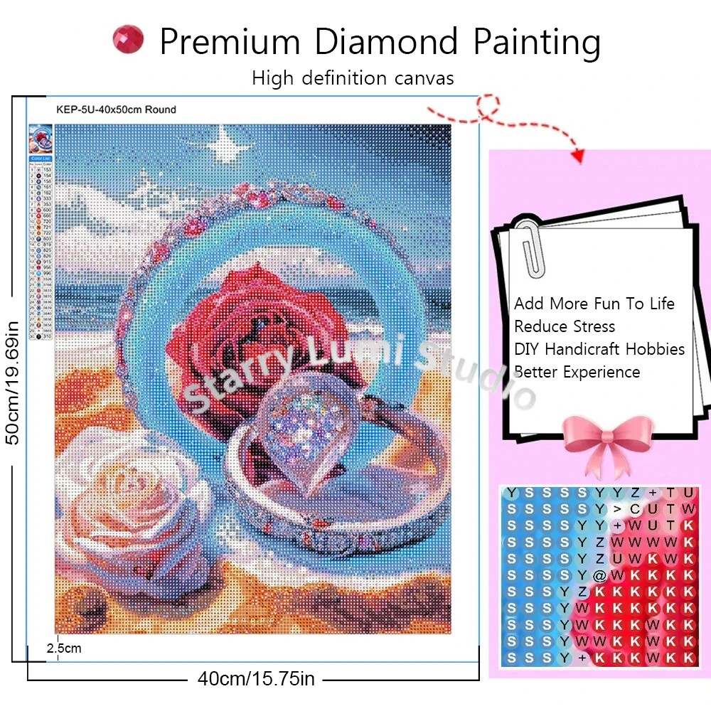 40x50cm AB Diamond Painting Em - Embroidery Lovers 评论和价格