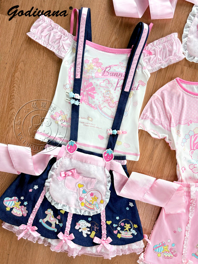 Lolita Daughters Clothes Cute  - Embroidery Cotton Shirt 评论和价格