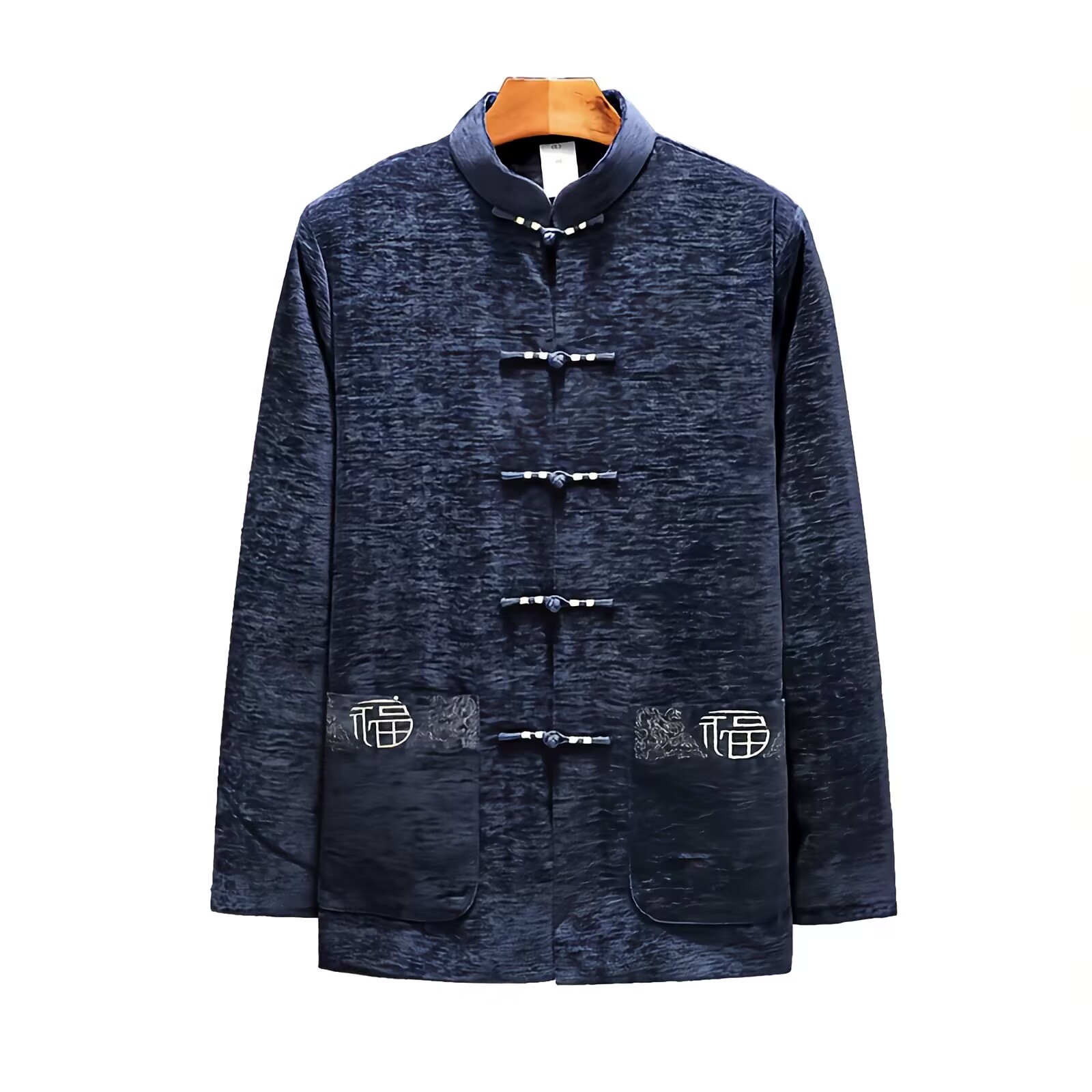 Men Velvet Fleece Lined Jacket - Embroidery Online Designs 评论和价格