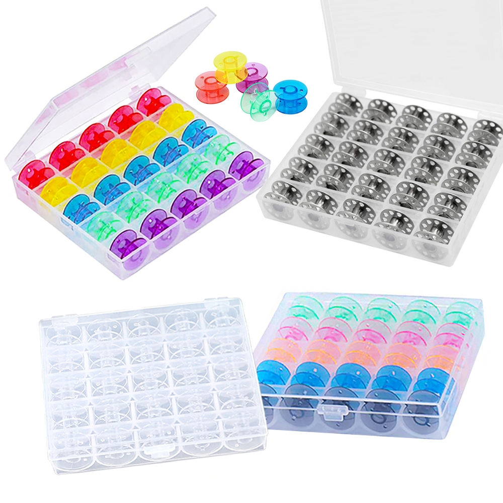 25Pcs/Set Plastic Threads Bobb - Embroidery Machine Computerized 评论和价格