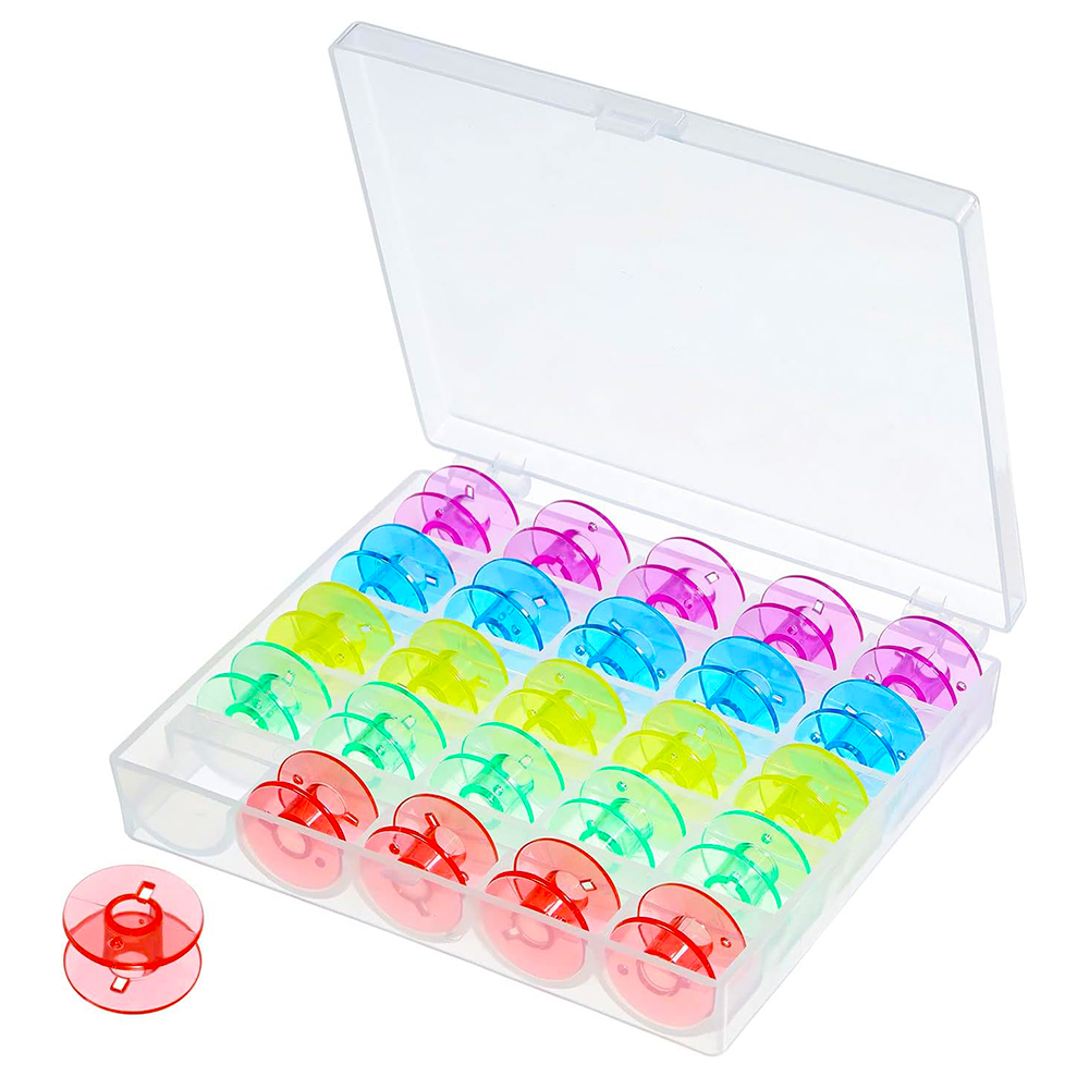 25Pcs/Set Plastic Threads Bobb - Embroidery Machine Computerized 评论和价格