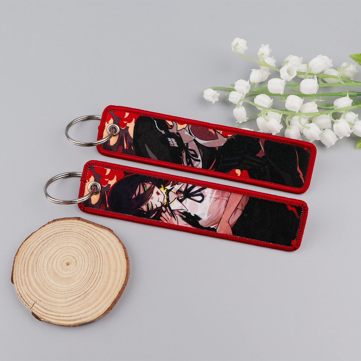 Anime Girls Embroidery Key Fob - Embroidery Gift 评论和价格