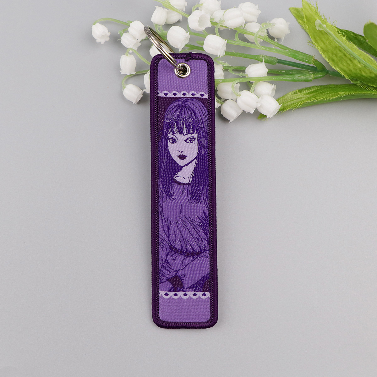 Anime Girls Embroidery Key Fob - Embroidery Gift 评论和价格