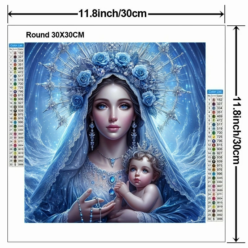 1pc frameless  Mother of Jesus - Embroidery Lovers 评论和价格