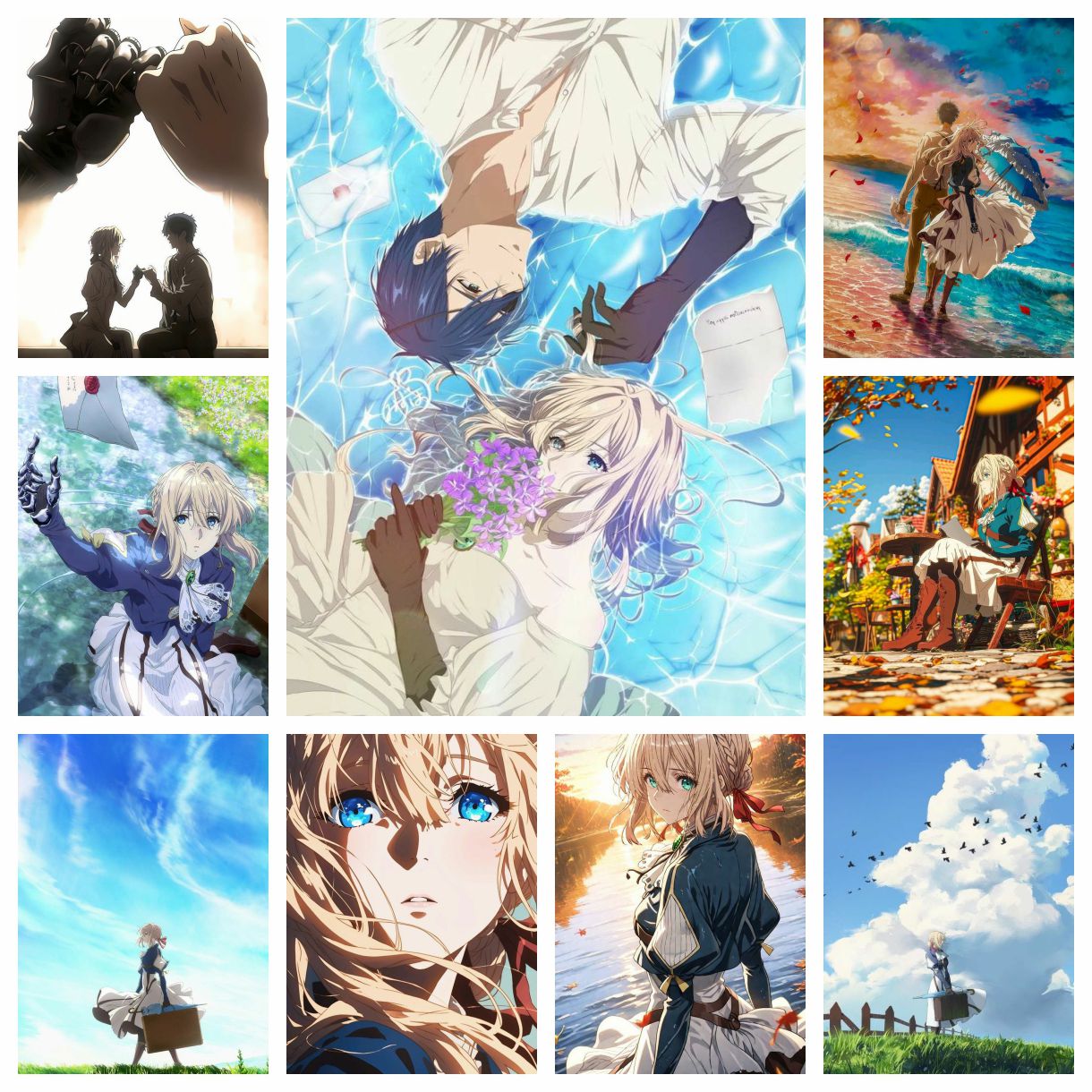 Violet Evergarden 5D DIY Diamo - Embroidery Cross Stitch Patterns 评论和价格