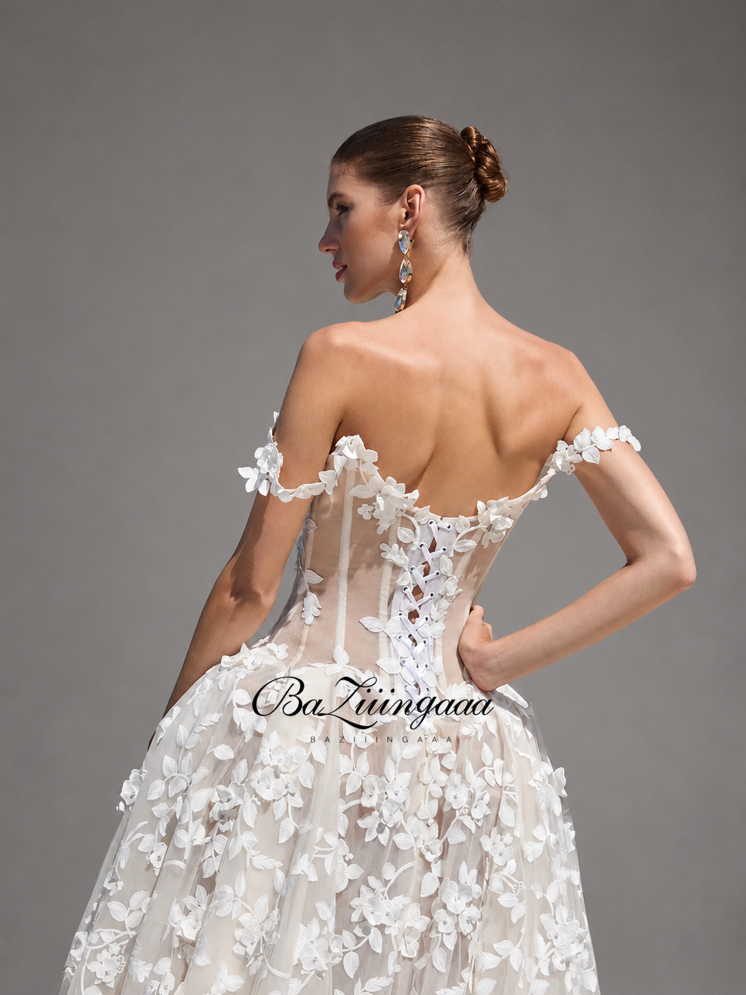 Floral Print Wedding Dresses L - Embroidery Online Designs 评论和价格