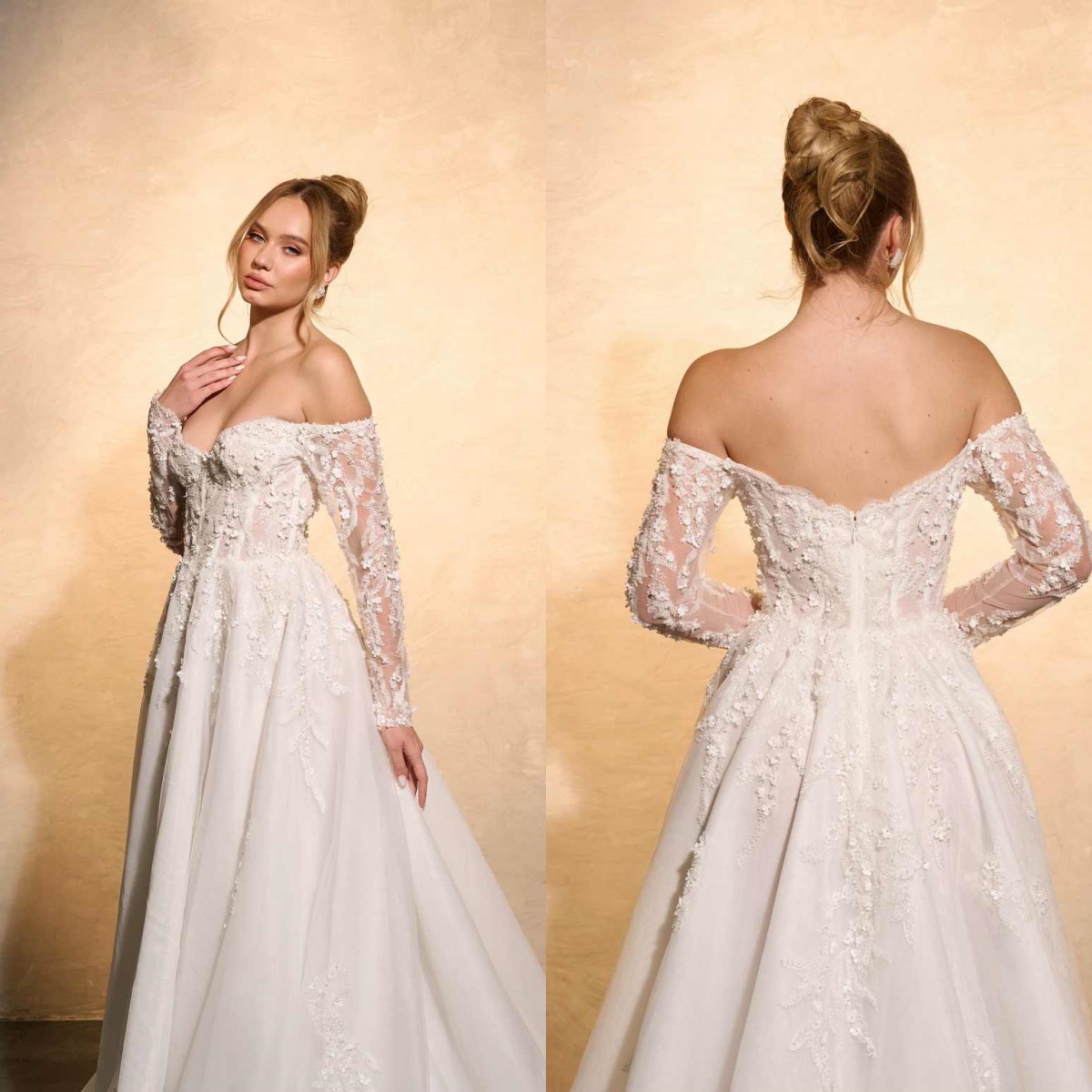 Elegant Wedding Dress A-Line L - Embroidery Online Designs 评论和价格