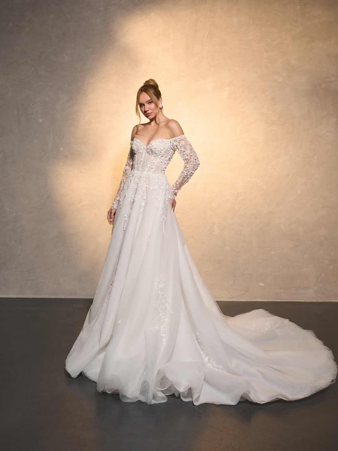 Elegant Wedding Dress A-Line L - Embroidery Online Designs 评论和价格