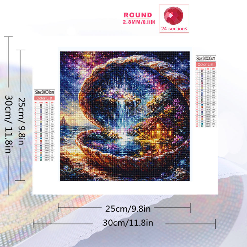 EverShine Diamond Mosaic Shell - Embroidery Cross Stitch Patterns 评论和价格