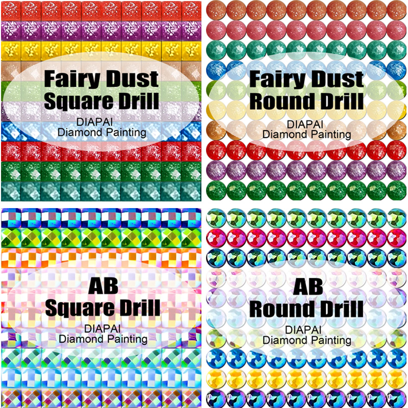 DIAPAI Fairy Dust AB Full Diam - Embroidery Cross Stitch Patterns 评论和价格