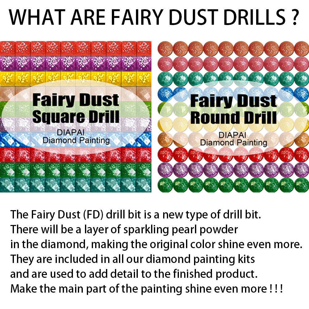 DIAPAI Fairy Dust AB Full Diam - Embroidery Cross Stitch Patterns 评论和价格