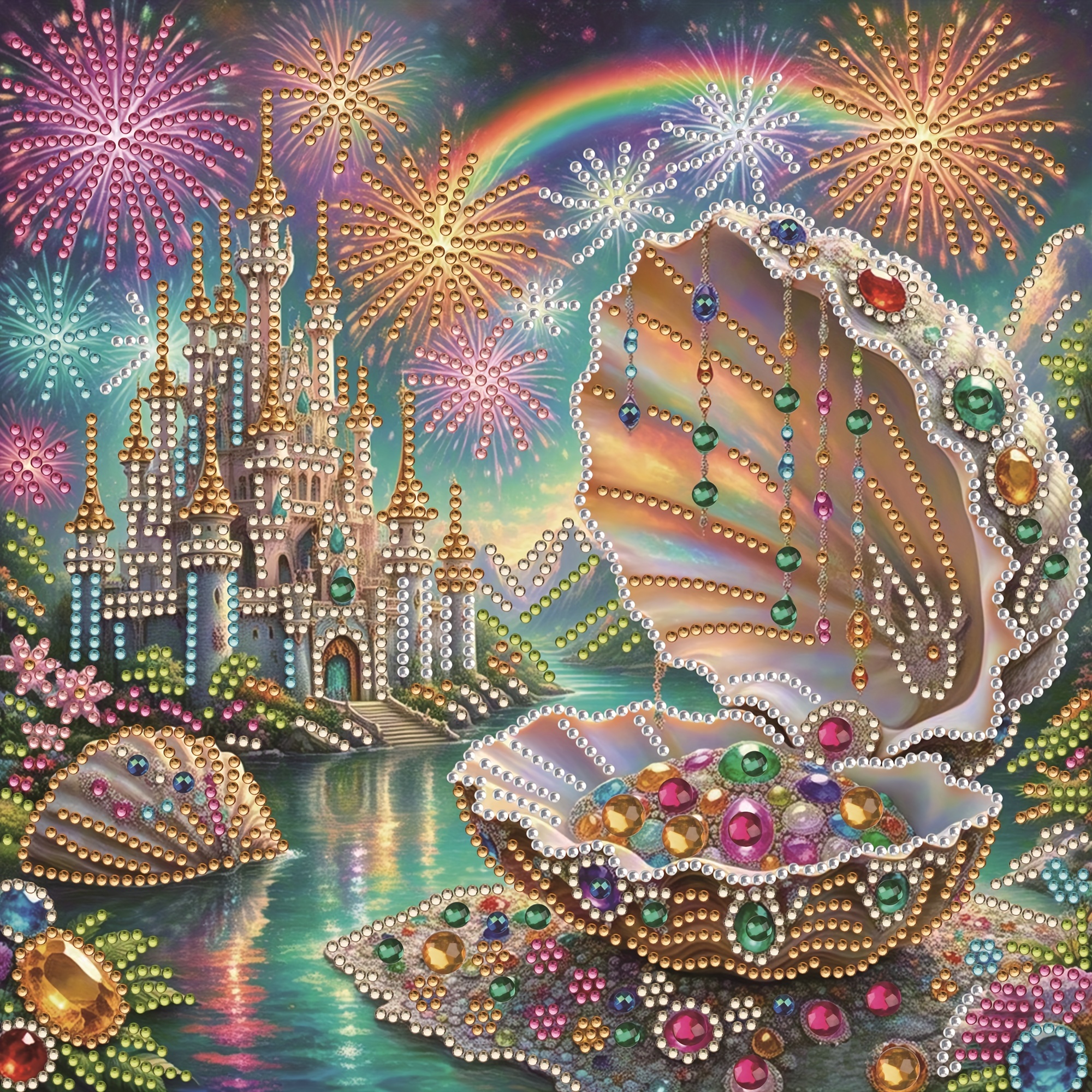 1pc - Shell Pattern Diamond Pa - Embroidery Free Pattern 评论和价格