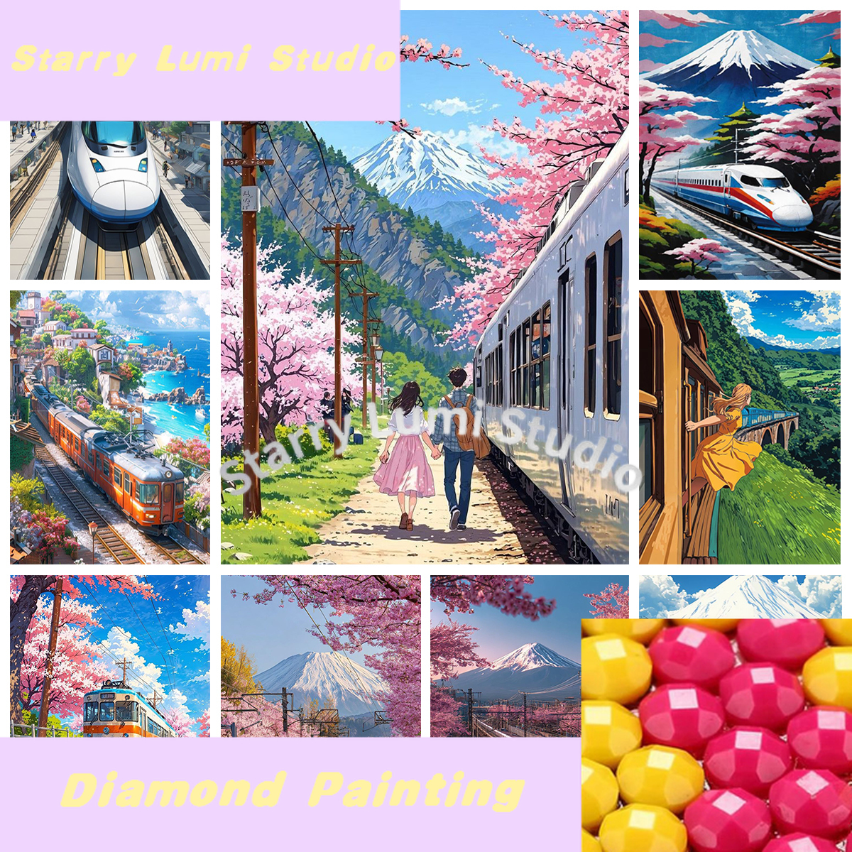 Japan Shinkansen 5D Diamond Pa - Embroidery Free Pattern 评论和价格