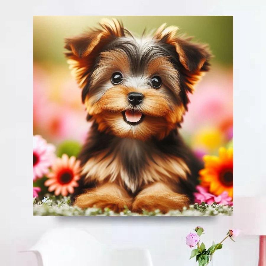Yorkshire Terrier Dog 5D DIY D - Embroidery Handicraft 评论和价格