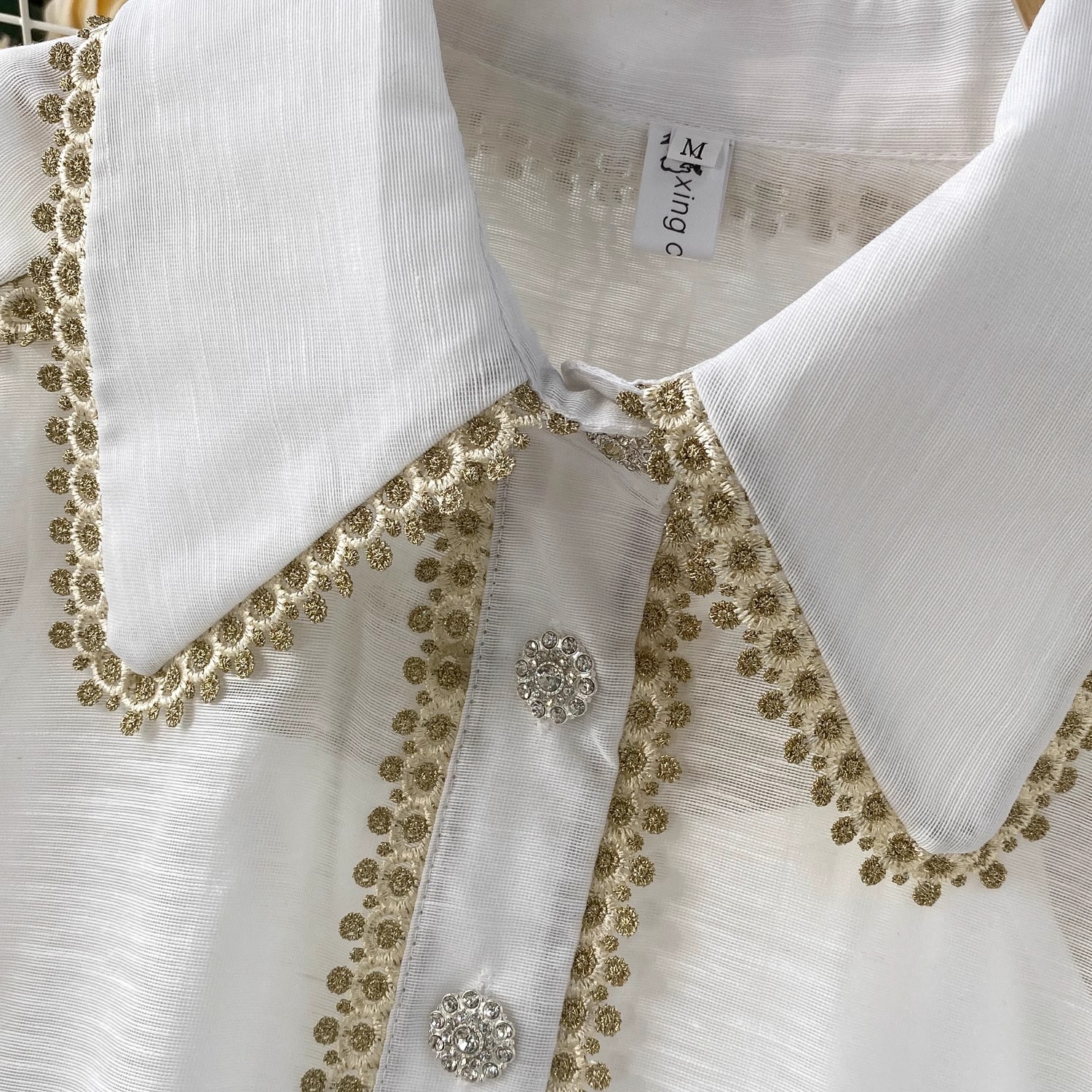 Elegant Shirt Skirt Suit Women - Embroidery Blouse 评论和价格
