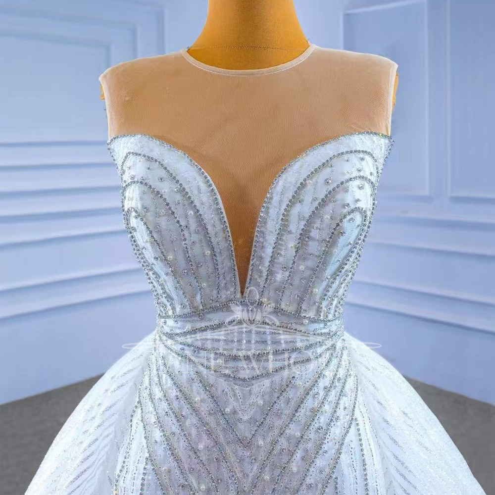 Sexy Mermaid Fit Wedding Dress - Embroidery Organza 评论和价格