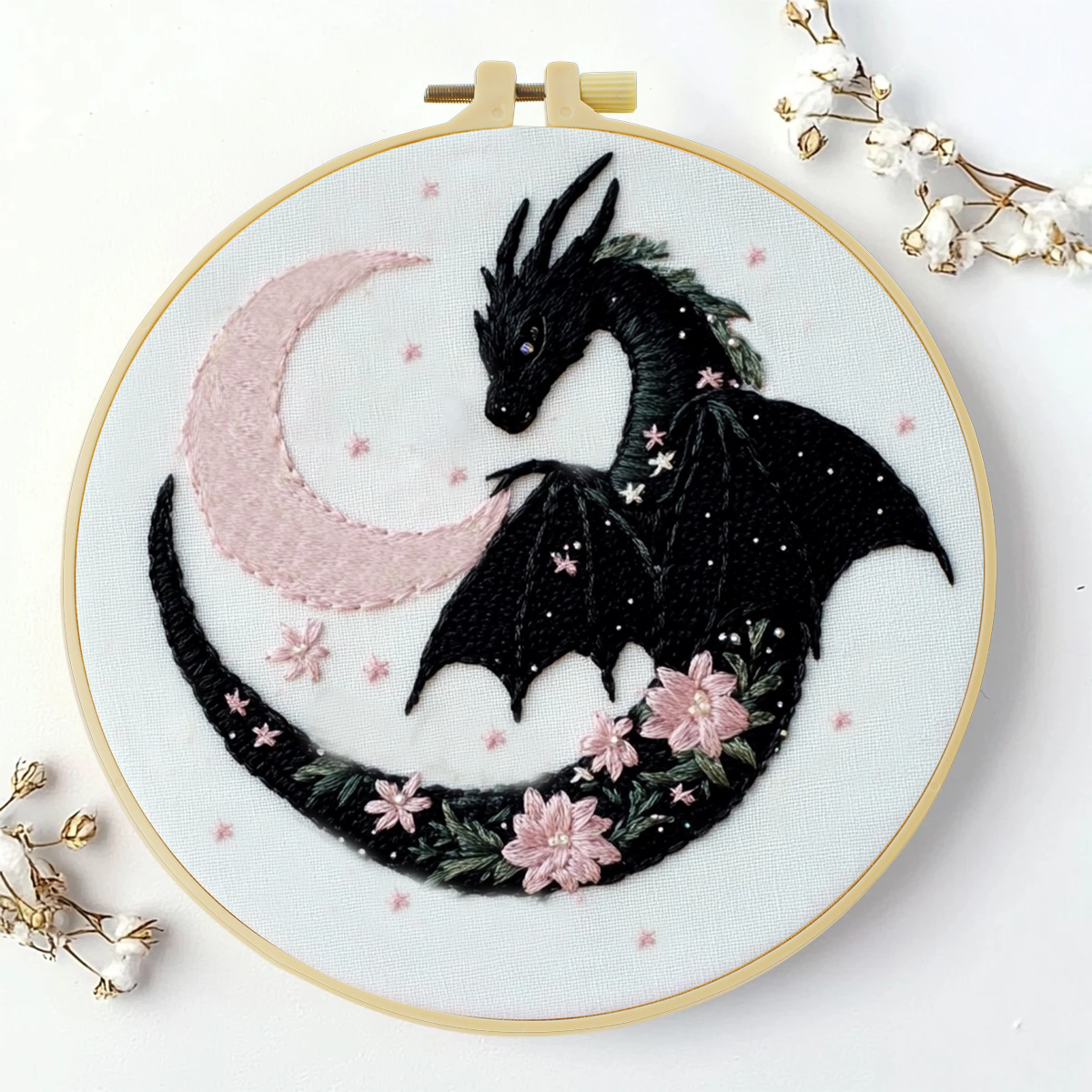 1pc 20X20CM/7.87inch The Drago - Embroidery Whale 评论和价格