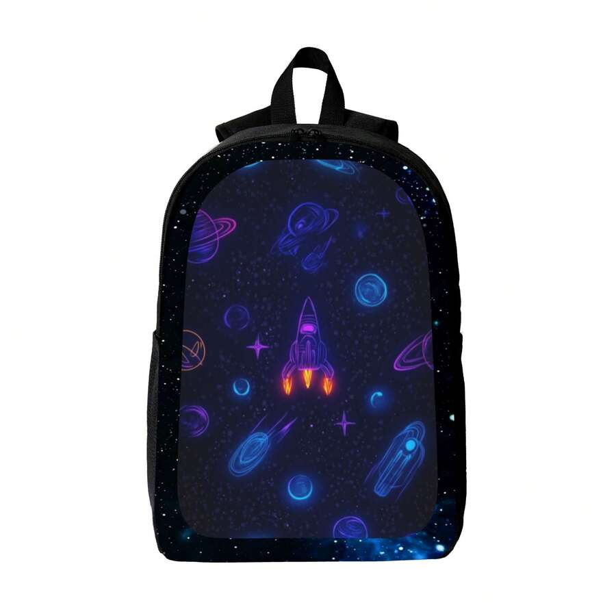 Galaxy Space Print Mens Backpa - Embroidery Computer 评论和价格