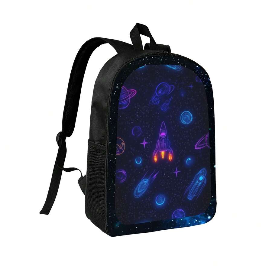 Galaxy Space Print Mens Backpa - Embroidery Computer 评论和价格