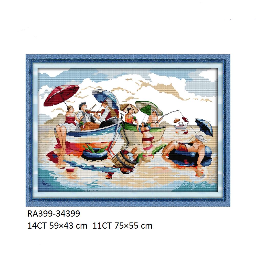 Cross Stitch Kits for Beach, F - Embroidery Lovers 评论和价格
