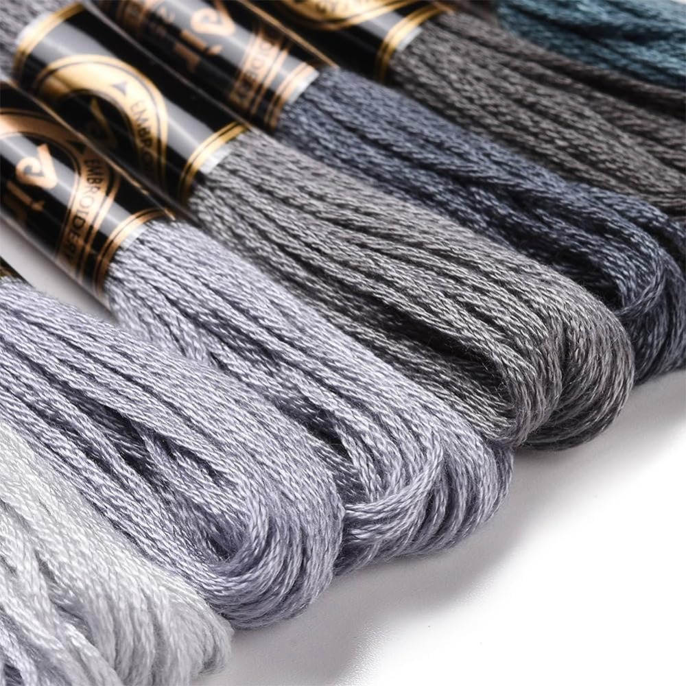 8 Skeins 70 Yards Grey Friends - Embroidery Handicraft 评论和价格