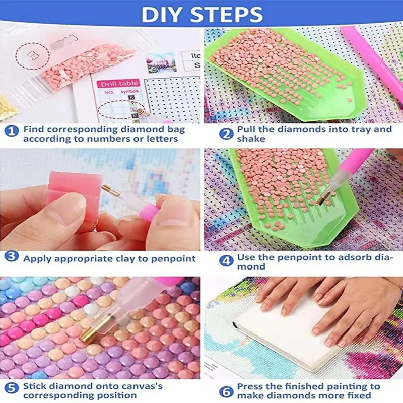 DIY Diamond Painting Colorful  - Embroidery Free Pattern 评论和价格