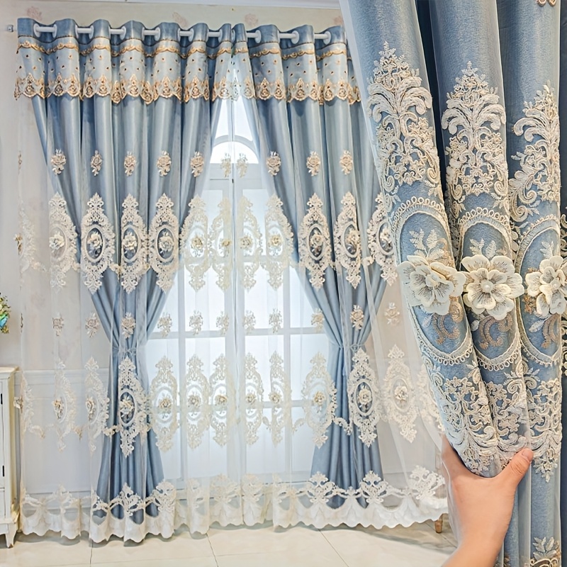 1pc Luxury Double-layer Europe - Embroidery Free Pattern 评论和价格