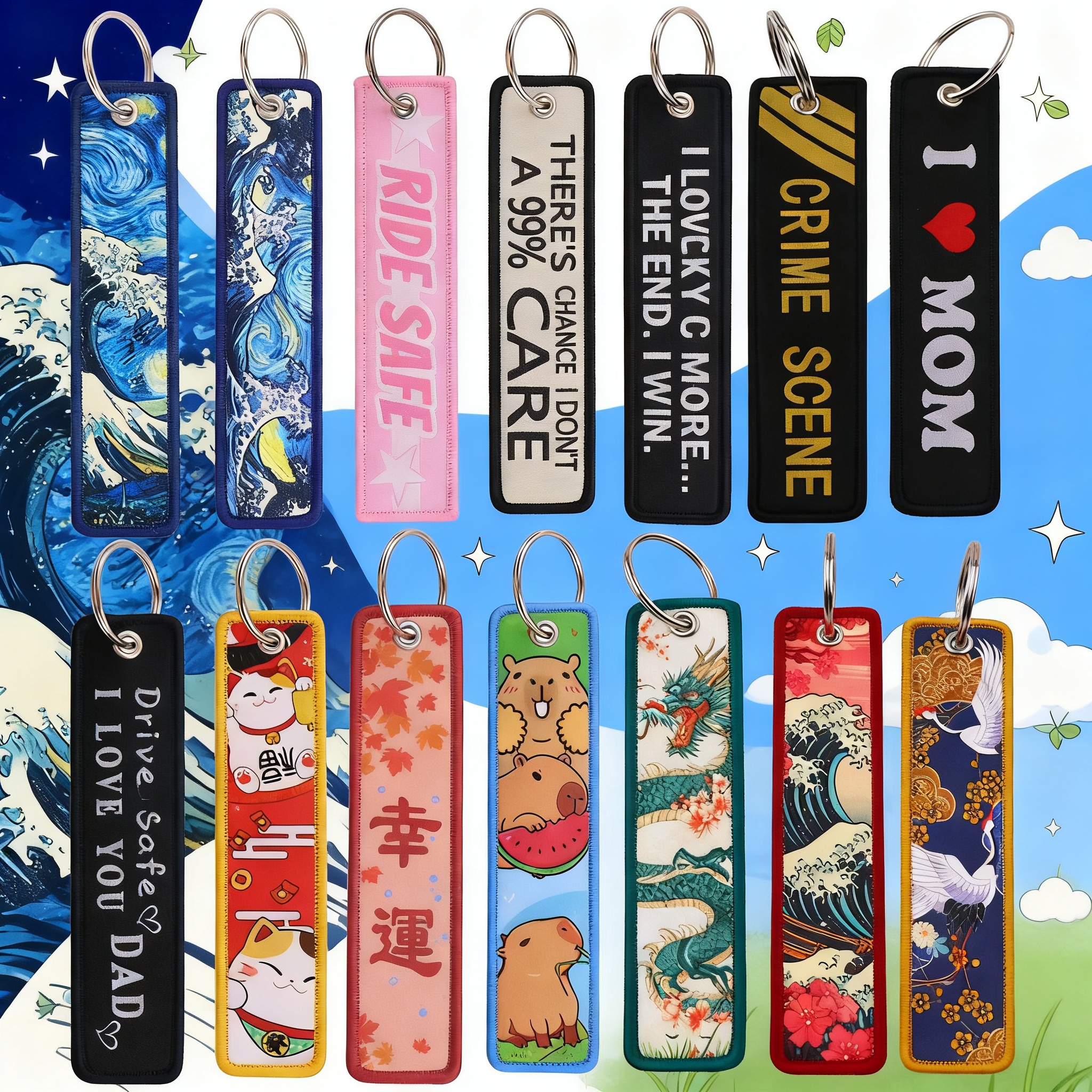 Van Gogh Embroidery Key Fobs K - Embroidery Gift 评论和价格