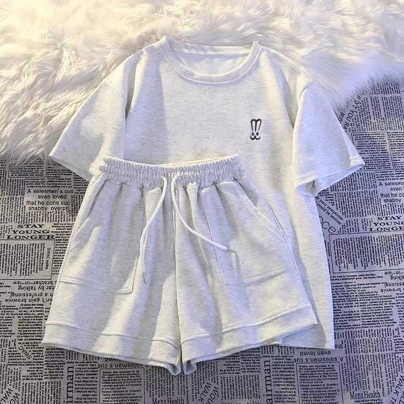 Women Short Sleeve Shorts Spor - Embroidery Blouse 评论和价格