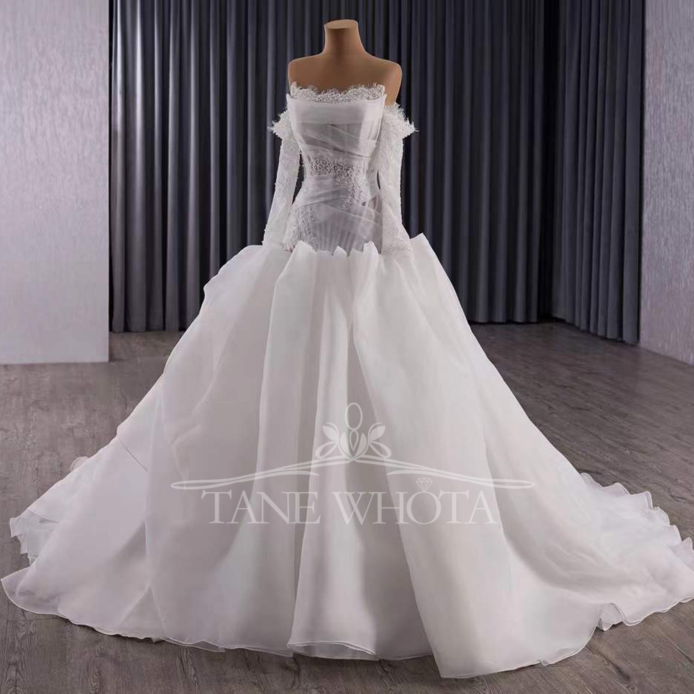 Vestidos Novias Boda Strapless - Embroidery Organza 评论和价格