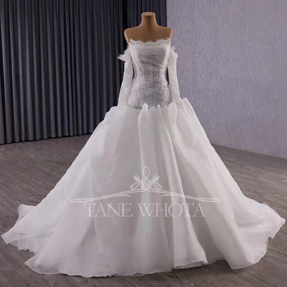Vestidos Novias Boda Strapless - Embroidery Organza 评论和价格