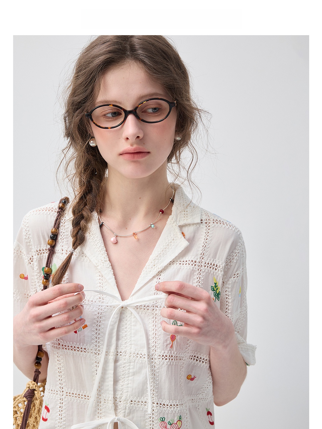 Vega Chang Pure Cotton Shirt S - Embroidery Cotton Shirt 评论和价格