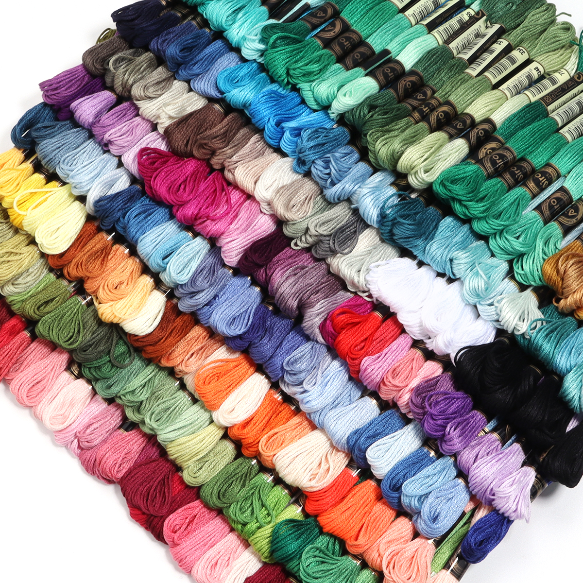 6Pcs/Lot Multicolor Polyester  - Embroidery Thread 评论和价格