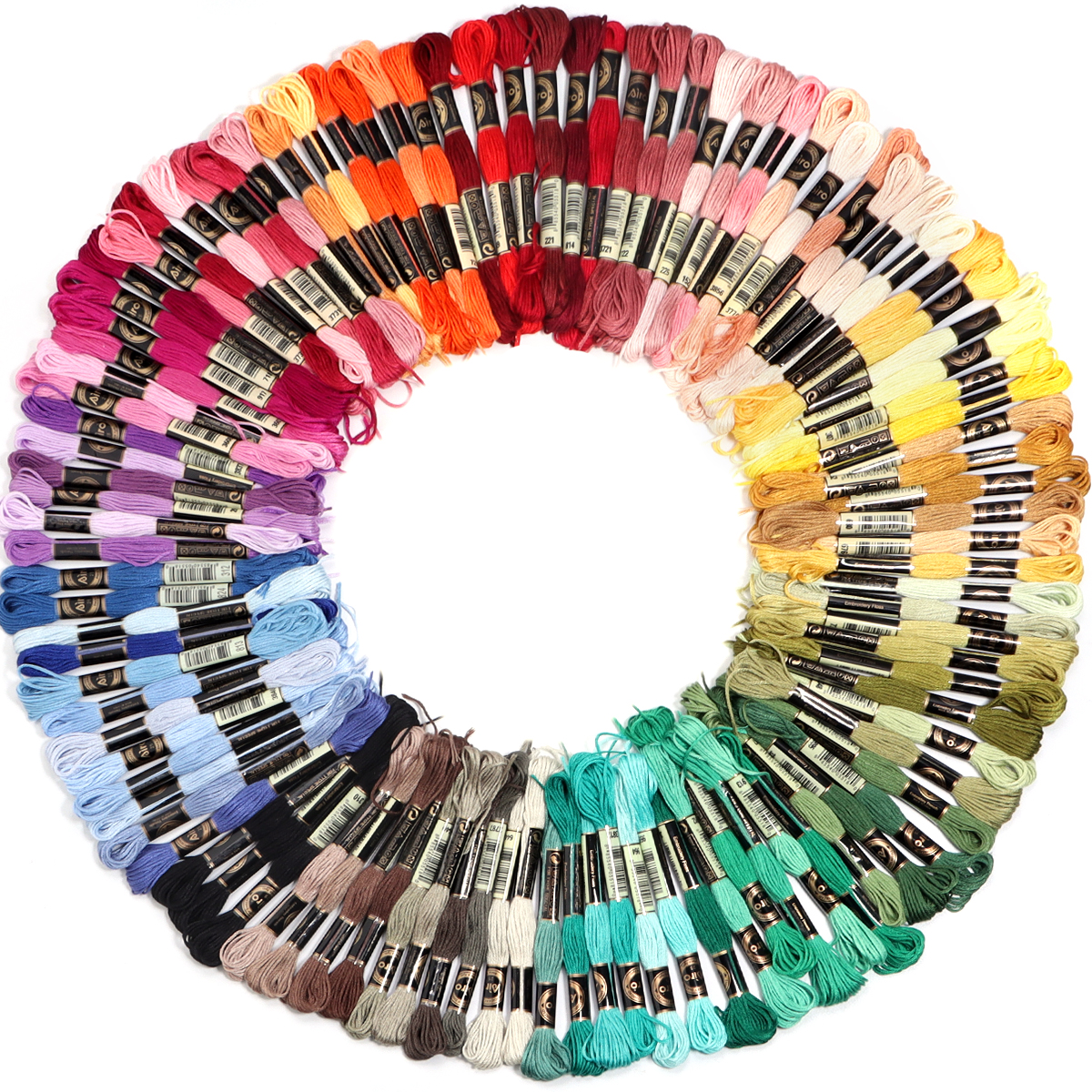 6Pcs/Lot Multicolor Polyester  - Embroidery Thread 评论和价格