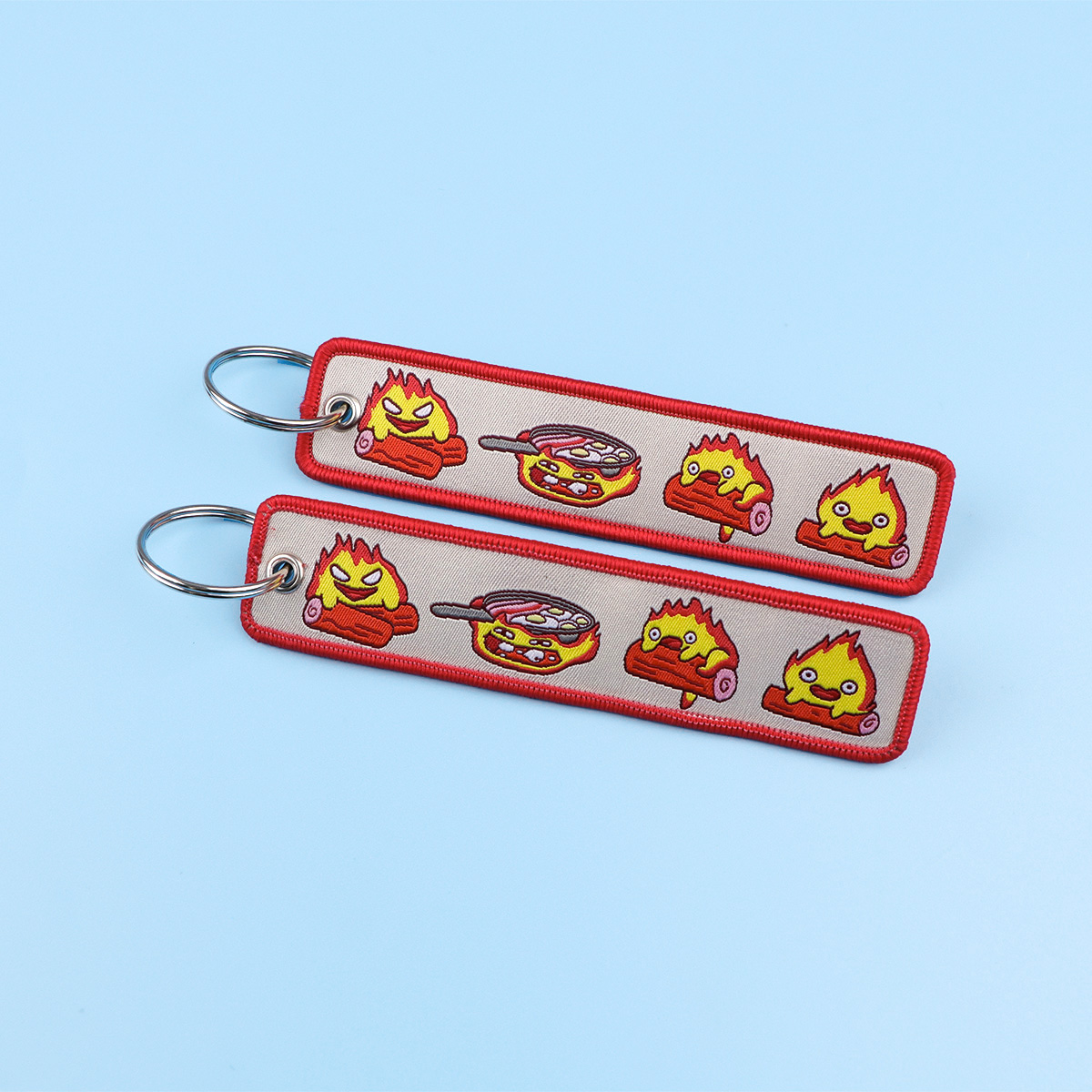 Anime Fire Embroidery Key Fobs - Embroidery Gift 评论和价格