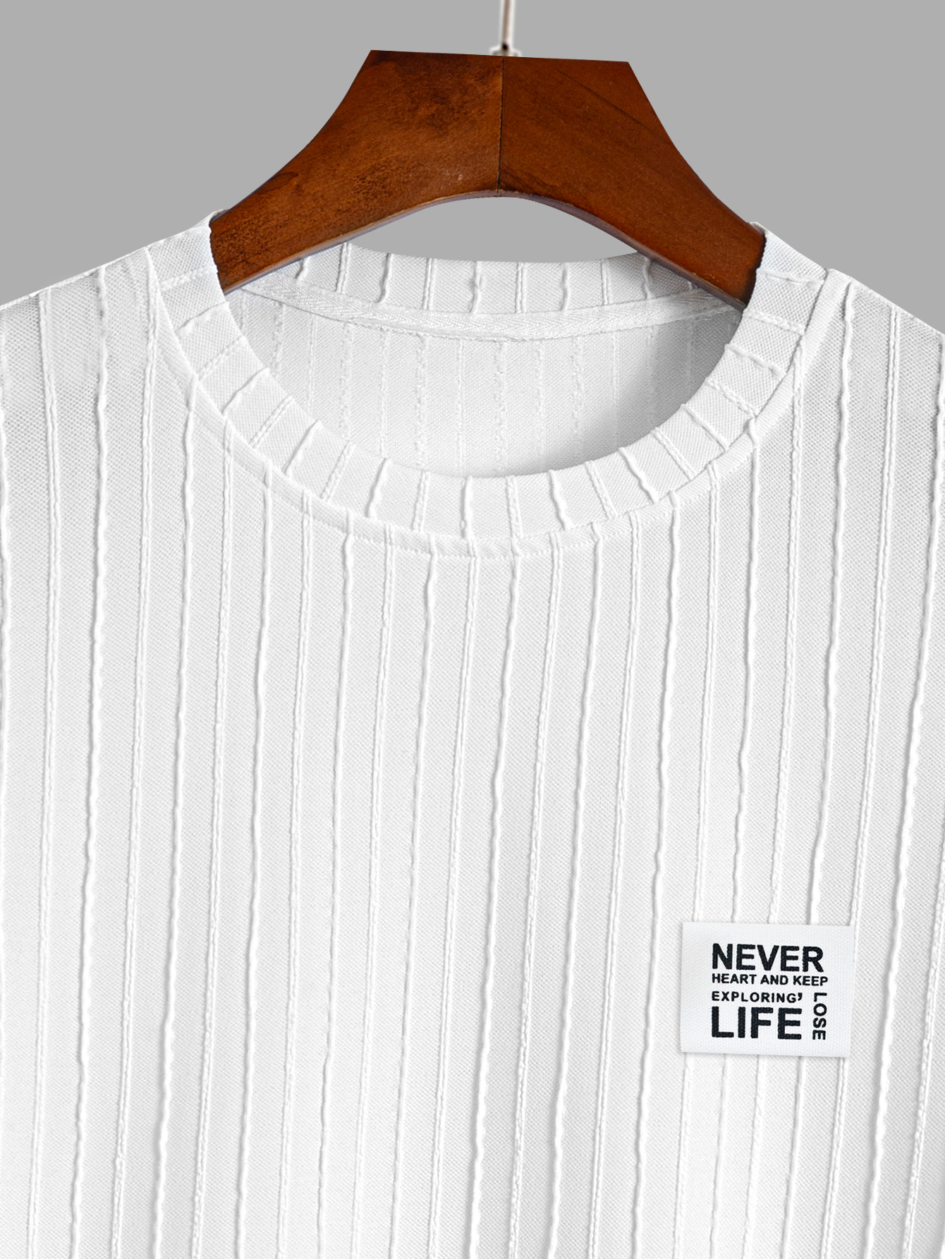 Men's Textured “Never Lose You - Embroidery Men Shirt 评论和价格