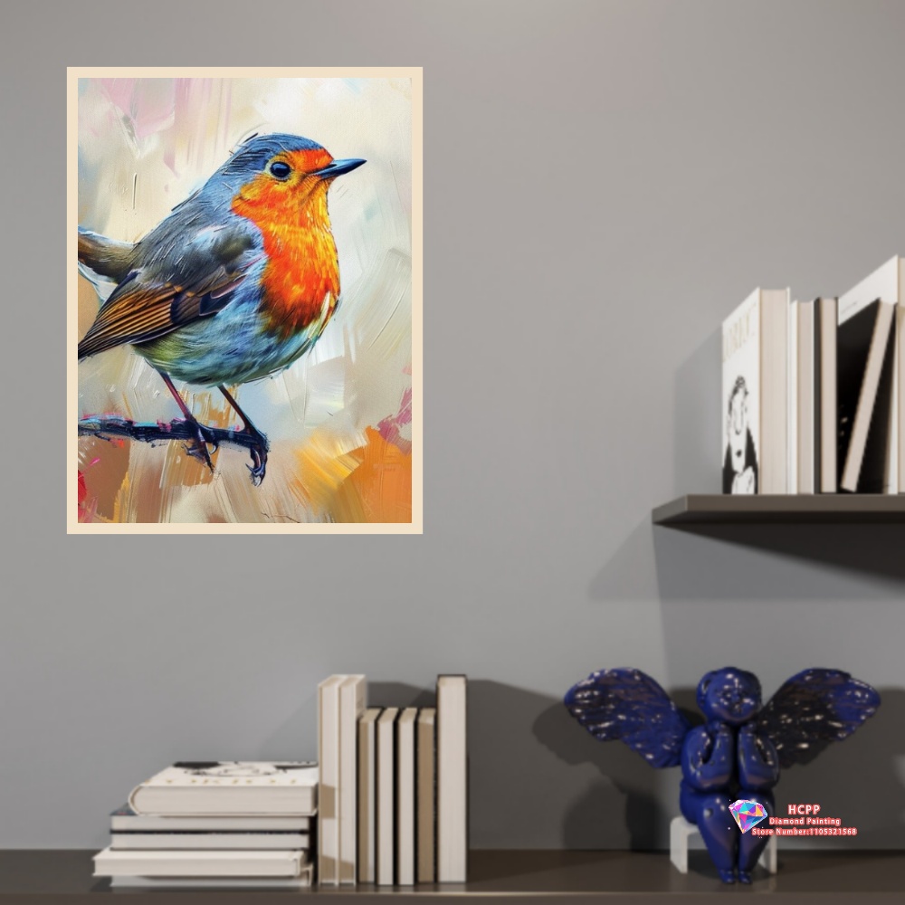 unframe Robin Bird Cute Robin  - Embroidery Handicraft 评论和价格