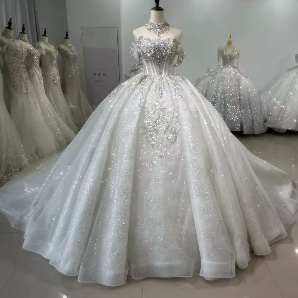 Civil Wedding Dress Sleeveless - Embroidery Organza 评论和价格