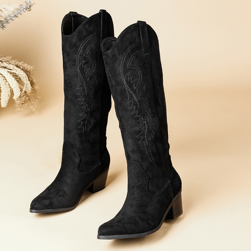 Women's Pointed Toe Suede Embr - Embroidery Gift 评论和价格